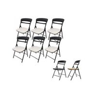 jardin202 - silla plegable florencia negra  asiento negroblancomadera   estilo italiano  estructura de metalica  hogar oficina  pack 6 uds asiento blanco  pack 6 uds asiento blancojardin202