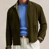 polo ralph lauren suede jacket - xl
