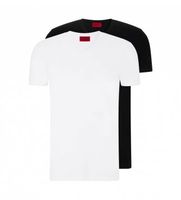 hugo para hombre 50325417 pack 2 camisetas cuello pico blanco negro xxl casual algodon manga corta sostenible