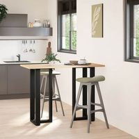 patas de mesa bar forma t 2 uds  patas para mesa acero negro 40x35x101-102 cm