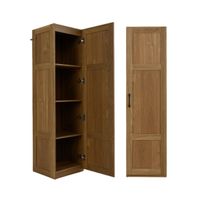 costway gabinete de almacenamiento alto armario de 4 niveles independiente con puerta para cocina sala de estar 40 x 375 x 149 cm natural