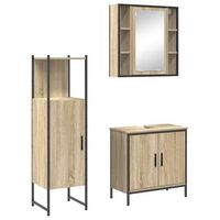 juego de muebles de bano 3 uds marron 60 x 30 x 60 cm vidaxl