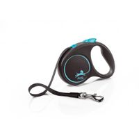 flexi black design correa extensible para perros talla s - 5 m - azul