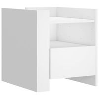 mesita de noche con cajon y estante 45 x 50 x 50 cm madera contrachapada blanca dec033408
