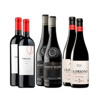pack 6 botellas gourmet packs de vinos espana  450 cl 140