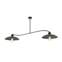plafon de techo ribas negro 2 luces
