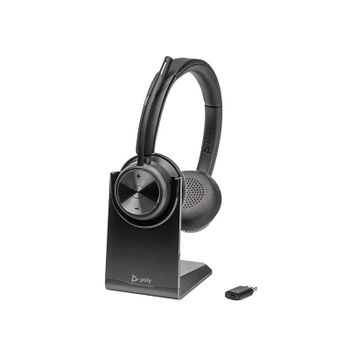 Auriculares Poly Savi 7320 UC inalámbricos DECT para oficina y centros de llamadas negros