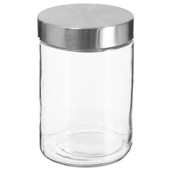 Tarro hermético de vidrio transparente  ø11x17cm
