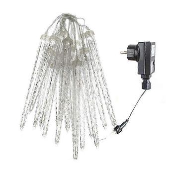 Luces Navideñas De Carámbano Para Exteriores, Luces De Carámbano De Gypsophila, Decoraciones De Cristal Para Aleros