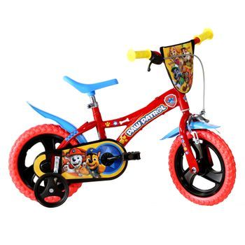 Bicicleta Niños 12 Pulgadas Paw Patrol Rojo 3 Años
