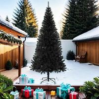 arbol de navidad  decoraciones de navidad artificial con soporte pvc negro 210 cm