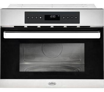 BELLING BI45COMW Built-in Compact Combination Microwave - Black & Stainless Steel, Stainless Steel