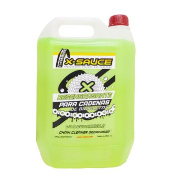 X-SAUCE | Desengrasante Para Cadenas De Bicicleta 5L - Desengrasante específico para uso en cadenas y transmisiones de bicicletas de alta eficacia