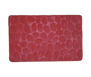Alfombra de bano de espuma piedras rojo 50x80 cm