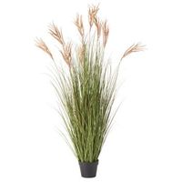 planta artificial en maceta bromo material sintetico decoracion con maceta negra 150 cm flor verde y marron claw flower