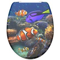 asiento de wc duroplast con cierre suave estampado sea life schutte