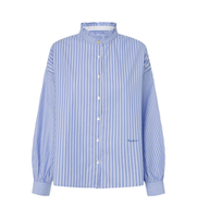 pepe jeans para mujer pl304935 blusa pipery azul s casual algodon manga larga