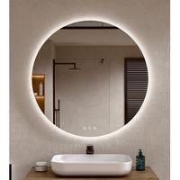 espejo bano redondo led regulable antivaho o 70 bellobath