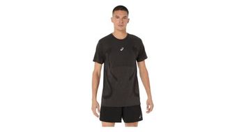 Maillot de manga corta sin costuras asics road negro  hombre