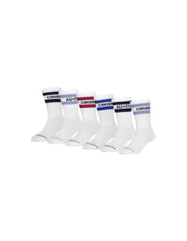 Calcetines Converse Wordmark Crew 6Pk Blanco Niño