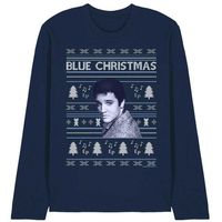 elvis presley camiseta manga larga blue ugly christmas para mujer