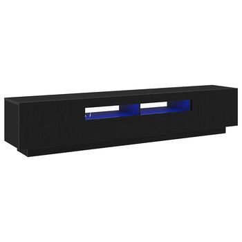 Gabinete De Tv 2 Piezas Negro 200 X 35 X 40 Cm