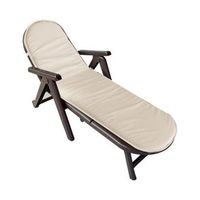 playa tumbona caiman 84x74x19cm color wengue con cojin color beige