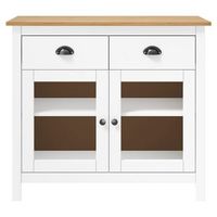 mesita de noche  mesilla de noche hill madera maciza de pino blanco 90x40x80 cm