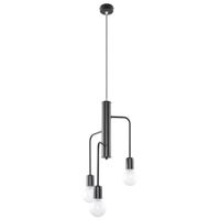 lampara de techo de acero negro alt 100 cm