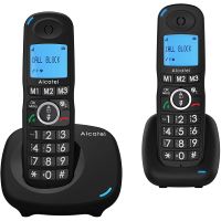 alcatel xl535 duo pack 2 telefonos inalambricos dect negros