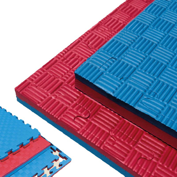 Tatami Puzzle 1x1m 3cm - Esterilla Gimnasio Puzzle | Goma EVA Reversible Varios Colores | Modelo 5 líneas | Esterilla Antideslizante para Artes Marciales, Fitness, Piscina, Juegos Infantiles y Suelo