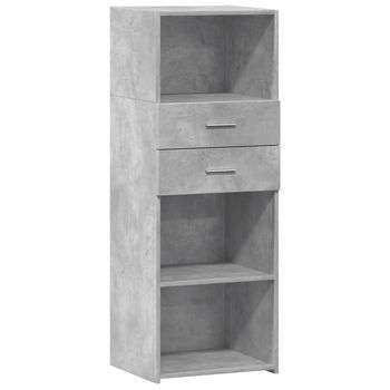 Aparador Alto Madera De Ingeniería Gris Hormigón 45x42,5x124 Cm