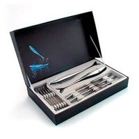 juego de cubiertos de pescado en acero inoxidable 14 piezas trento 2 palas de servir pescado 6 tenedores de oescado 6 cuchillos de pescado