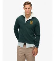 superdry para hombre m6010916a polo vintage athletic rugby verde m casual algodon manga larga