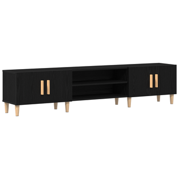Mueble De Tv | Mueble De Salón | Gabinete De Tv Roble Negro 180 X 31,5 X 40 Cm