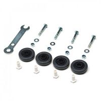 foppapedretti 7010112300 rueda para mobiliario negro caucho 4 piezas