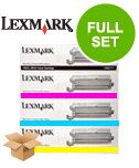 original multipack lexmark x720 printer toner cartridges 4 pack -15w0903