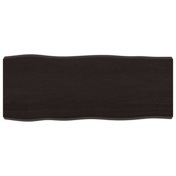 Tablero Mesa | Tablero Escritorio Madera Tratada Borde Vivo Marrón 100x40x(2-6) Cm