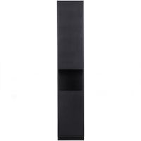 armario de almacenamiento de madera maciza de pino l40cm - negro