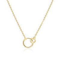 cadena de plata 925 banado en oro circulos para mujer