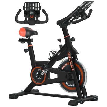 Exercise Bike, 8kg Flywheel Stationary Bike Indoor Cycling Machine With Adjustable Resistance Seat Handlebar