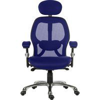 teknik oa1013bl cobham reclining executive chair - blue blue