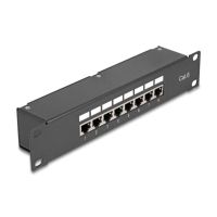 panel de parcheo delock 43304 16 puertos rj45 cat6 rack 1u negro