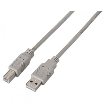 Aisens Cable para Impresora USB-A 2.0 a USB-B Macho/Macho 1m Gris