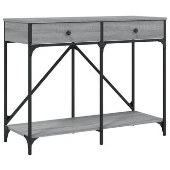 Mesa Consola Madera De Ingeniería Gris Sonoma 100x39x78,5 Cm Vidaxl