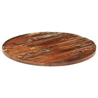 tablero de mesa  tablero escritorio redondo madera maciza reciclada o 80x25 cm