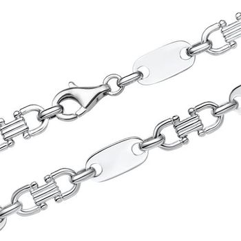 Cadena de placas para hombre de plata 925