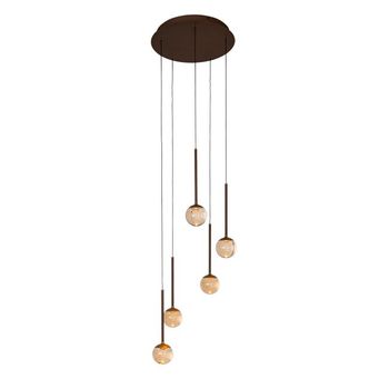 Lámpara colgante led calina ámbar cct dim (5x8.2w)