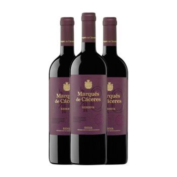 Marqués De Cáceres Vino Tinto Rioja Reserva 75 Cl 14% Vol. (pack De 3 Unidades)