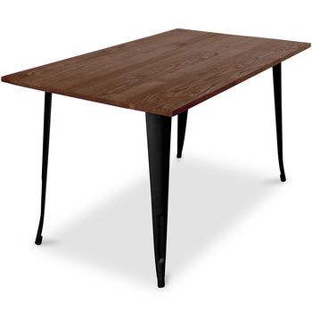 Mesa De Comedor Rectangular - Industrial - Madera - Tawny Negro